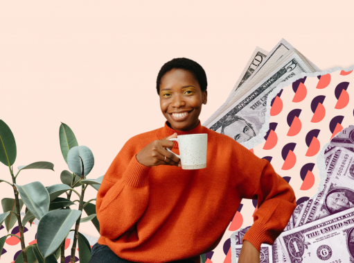 black woman drinking coffee 